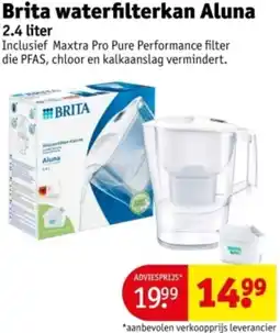 Kruidvat Brita waterfilterkan Aluna aanbieding