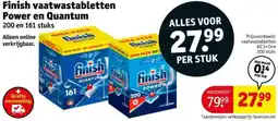 Kruidvat Finish vaatwastabletten Power en Quantum aanbieding