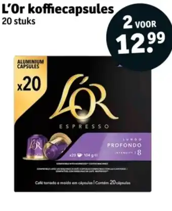 Kruidvat L'Or koffiecapsules aanbieding