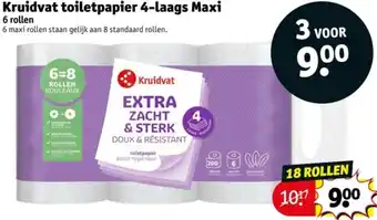 Kruidvat Kruidvat toiletpapier 4-laags Maxi aanbieding