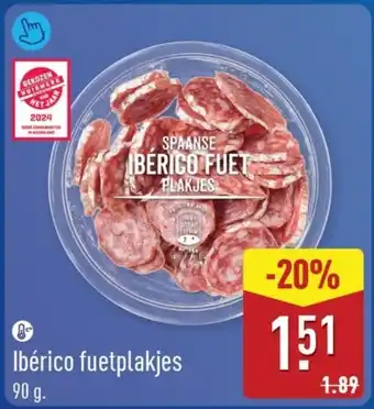 ALDI Ibérico fuetplakjes aanbieding
