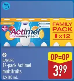 ALDI Danone 12-pack Actimel multifruits aanbieding