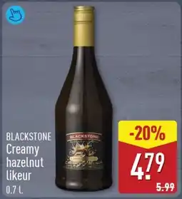 ALDI Blackstone creamy hazelnut likeur aanbieding