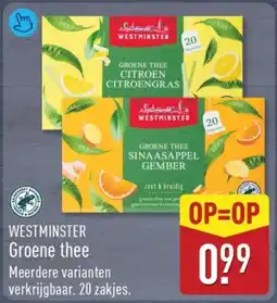 ALDI Westminster groene thee aanbieding