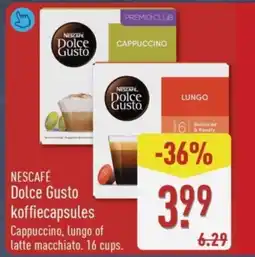 ALDI Nescafe Dolce Gusto koffiecapsules aanbieding
