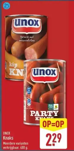 ALDI Unox knaks aanbieding
