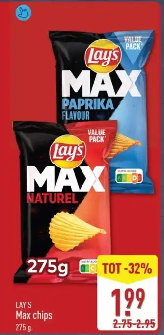 ALDI Lay's max chips aanbieding
