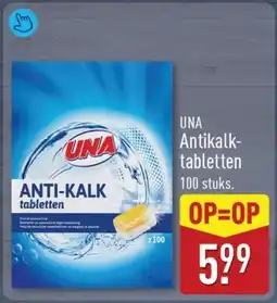 ALDI Una antikalk tabletten aanbieding