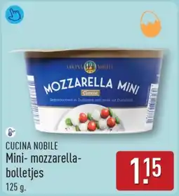 ALDI Cucina nobile mini mozzarella bolletjes aanbieding