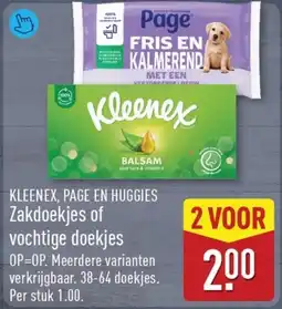 ALDI Zakdoekjes of vochtige doekjes aanbieding