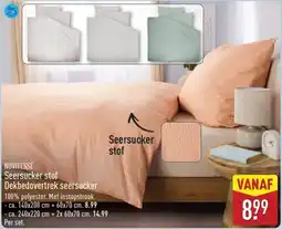 ALDI Novitesse Seersucker stof Dekbedovertrek seersucker aanbieding