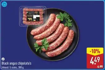 ALDI Black angus chipolata's aanbieding