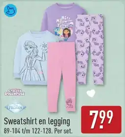 ALDI Sweatshirt en legging aanbieding