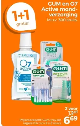 Trekpleister GUM en 07 Active mond verzorging aanbieding