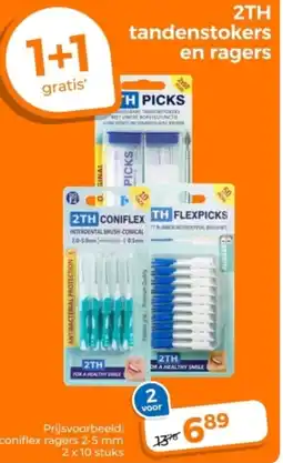 Trekpleister 2TH tandenstokers en ragers aanbieding