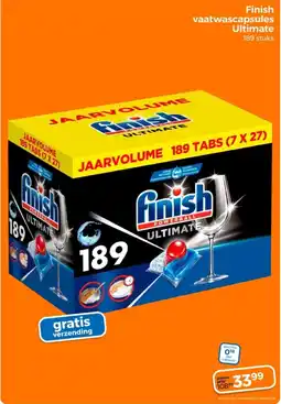 Trekpleister Finish vaatwascapsules ultimate aanbieding