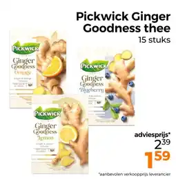 Trekpleister Pickwick ginger goodness thee aanbieding