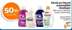 Trekpleister Persil en fleuril wasmiddel vloeibaar aanbieding