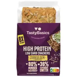 Albert Heijn TastyBasics Low carb-high protein cracker zonnebloem aanbieding