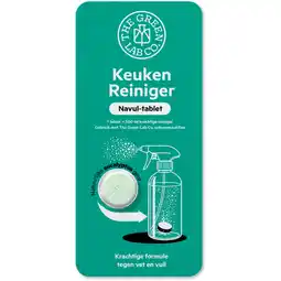 Albert Heijn The Green Lab Co. Keukenreiniger eucalyptus navul-tablet aanbieding