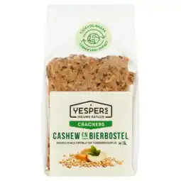 Albert Heijn Yespers Crackers cashew & bierbostel aanbieding
