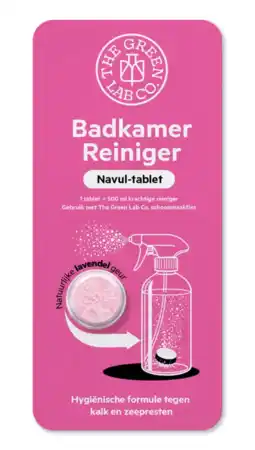 Albert Heijn The Green Lab Co. Badkamerreiniger lavendel navul-tablet aanbieding