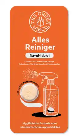Albert Heijn The Green Lab Co. Allesreiniger bergamot navul-tablet aanbieding