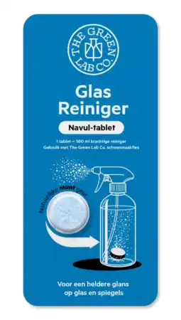 Albert Heijn The Green Lab Co. Glasreiniger munt navul-tablet aanbieding