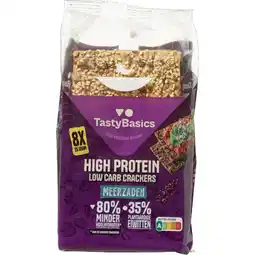 Albert Heijn TastyBasics Low carb-high protein cracker meerzaden aanbieding