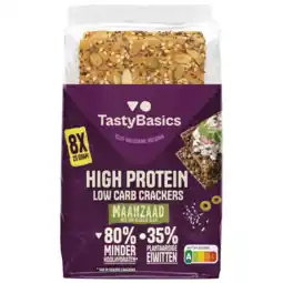 Albert Heijn TastyBasics Low carb-high protein cracker maanzaad aanbieding