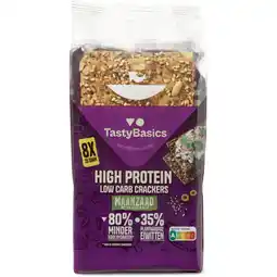 Albert Heijn TastyBasics Low carb-high protein cracker maanzaad aanbieding
