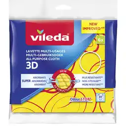 Albert Heijn Vileda Multi-Gebruiksdoek 3D 6Pk aanbieding