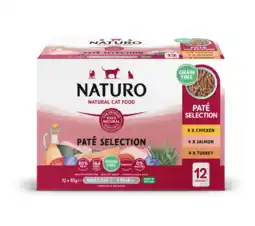 Albert Heijn Naturo Pate selection chicken, salmon, turkey aanbieding