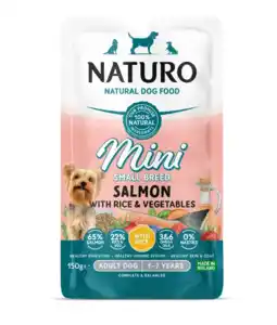 Albert Heijn Naturo Adult mini salmon & rice aanbieding