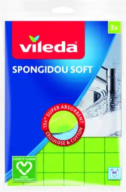 Albert Heijn Vileda Magic spongidou soft 3-pack aanbieding