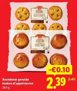 Lidl Roomboter gevulde koeken of appelsterren aanbieding