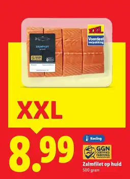 Lidl Zalmfilet op huid aanbieding