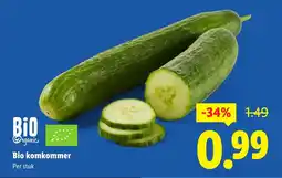 Lidl Bio komkommer aanbieding