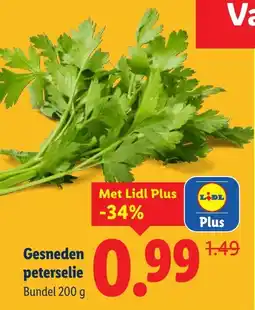 Lidl Gesneden Peterselie aanbieding