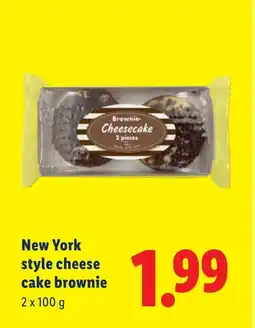 Lidl New York style cheese cake brownie aanbieding
