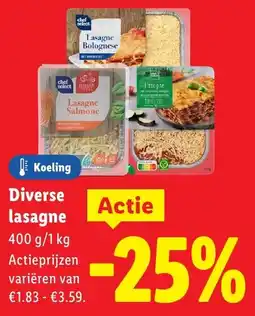 Lidl Diverse Lasagne aanbieding