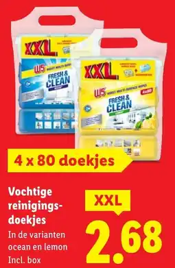 Lidl Vochtige Reinigingsdoekjes XXL aanbieding