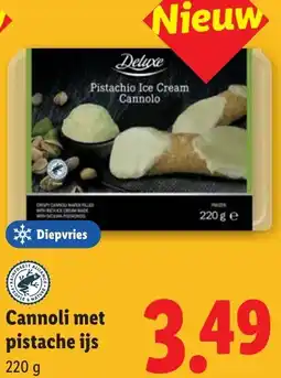 Lidl Cannoli met pistache ijs aanbieding