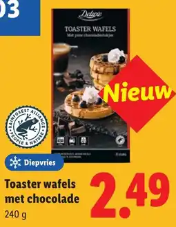 Lidl Toaster wafels met chocolade aanbieding
