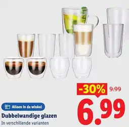 Lidl Dubbelwandige glazen aanbieding