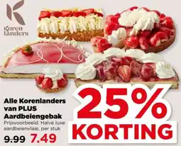 PLUS Alle Korenlanders van PLUS Aardbeiengebak aanbieding