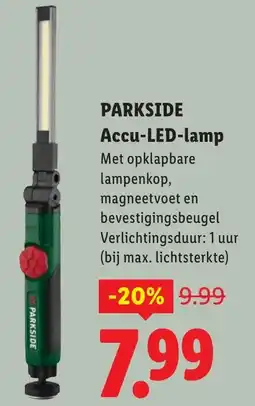 Lidl Parkside Accu-LED-lamp aanbieding