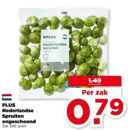 PLUS PLUS Nederlandse Spruiten ongeschoond aanbieding