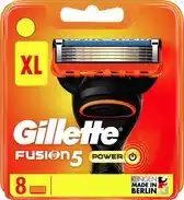 Bol.com Gillette Fusion5 Power Scheermesjes Voor Mannen - 8 Navulmesjes - XL verpakking aanbieding