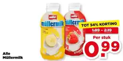 PLUS Alle Müllermilk aanbieding
